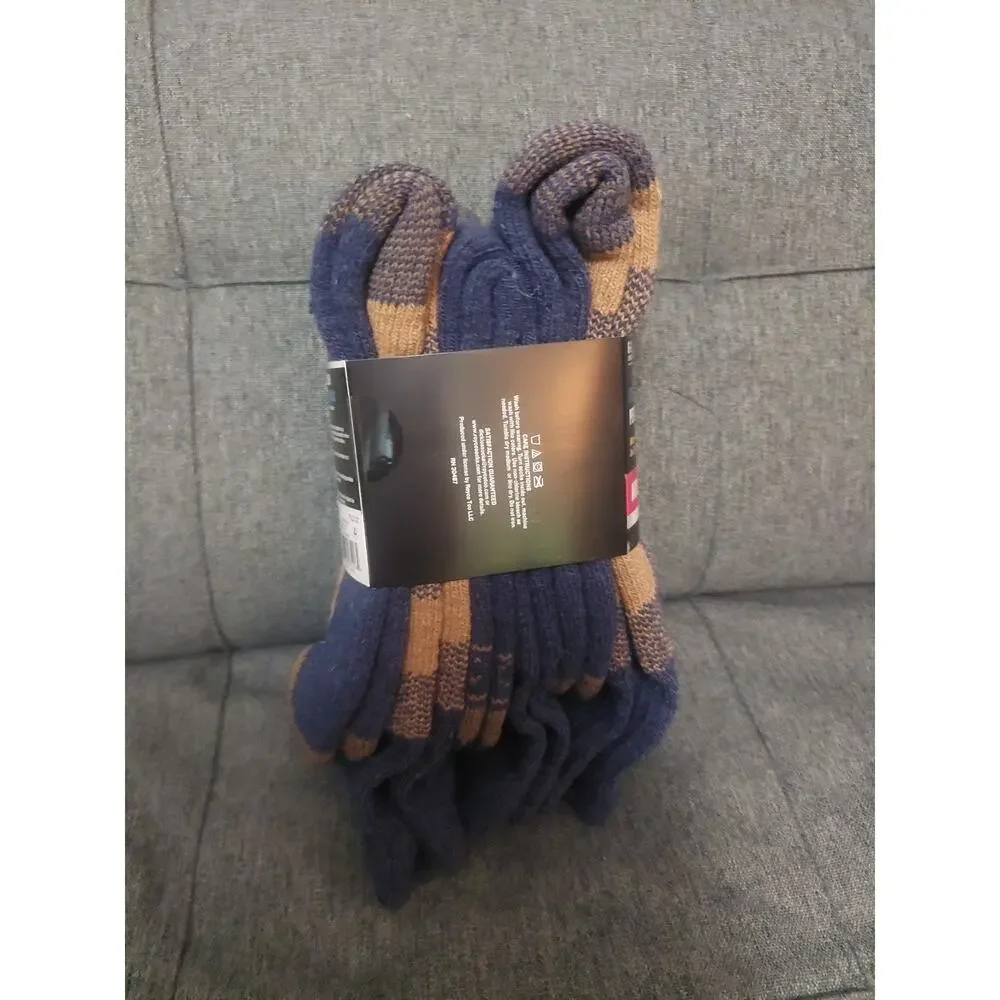 GENUINE DICKIES STEEL TOE CREW HEAVY WOOL CUSHION THERMAL SOCK 3 PR SZ 6-12 NWT